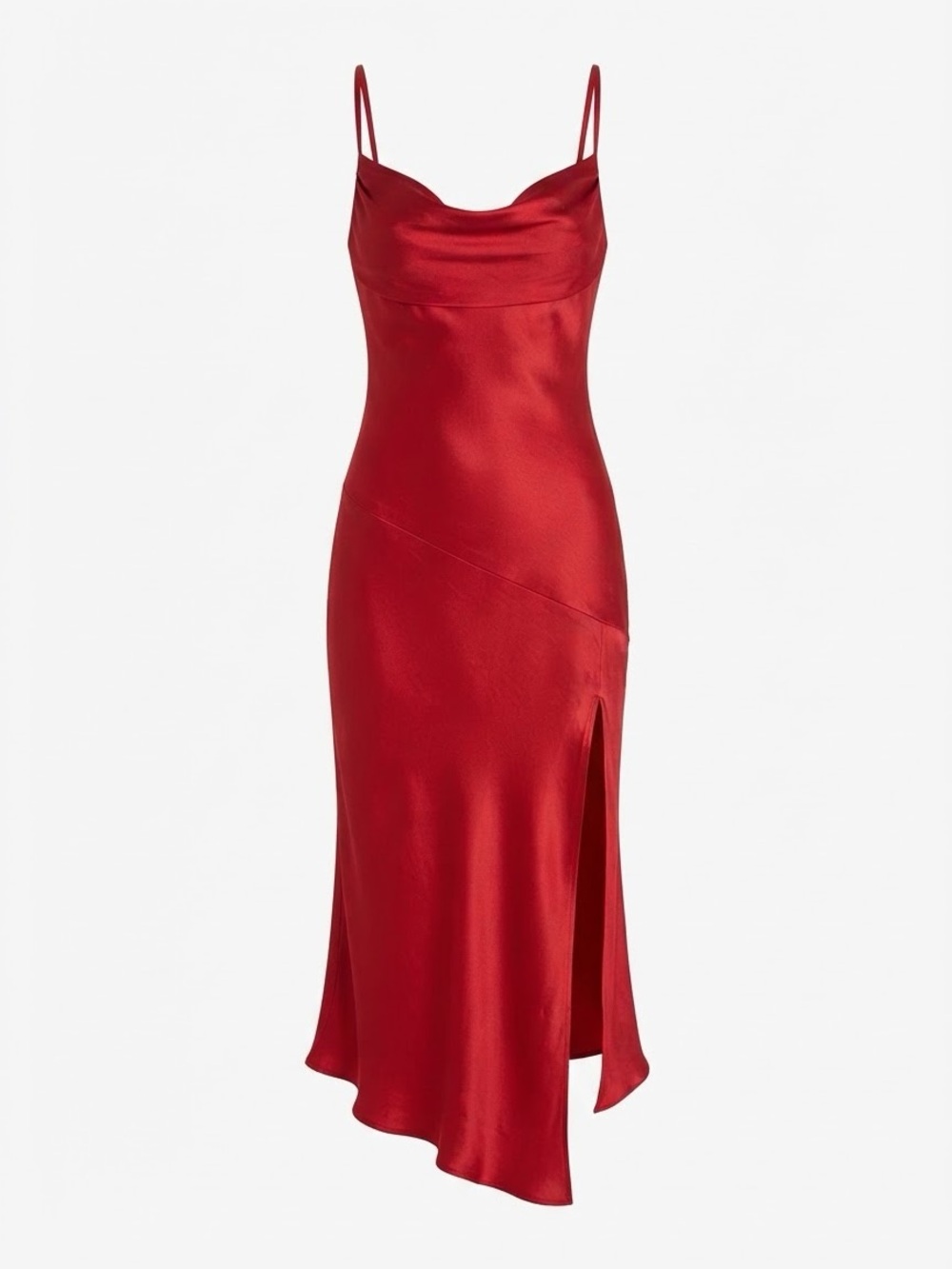 Well Versed Pleated Bust Front Split Dress Wine